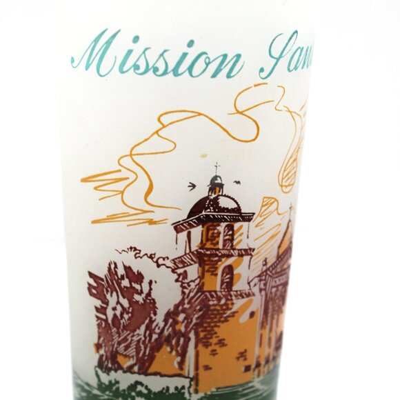 Vintage Retro MCM Set pf 4 Blake Lively Frosted Souvenir High Ball Glasses - Picture 9 of 14